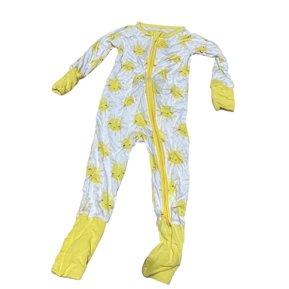 Little Sleepies You‎ Are My Sunshine Bamboo Zippy Pajamas 6-12 Months I09